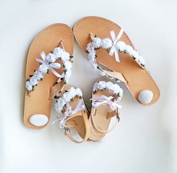 white bridesmaid sandals