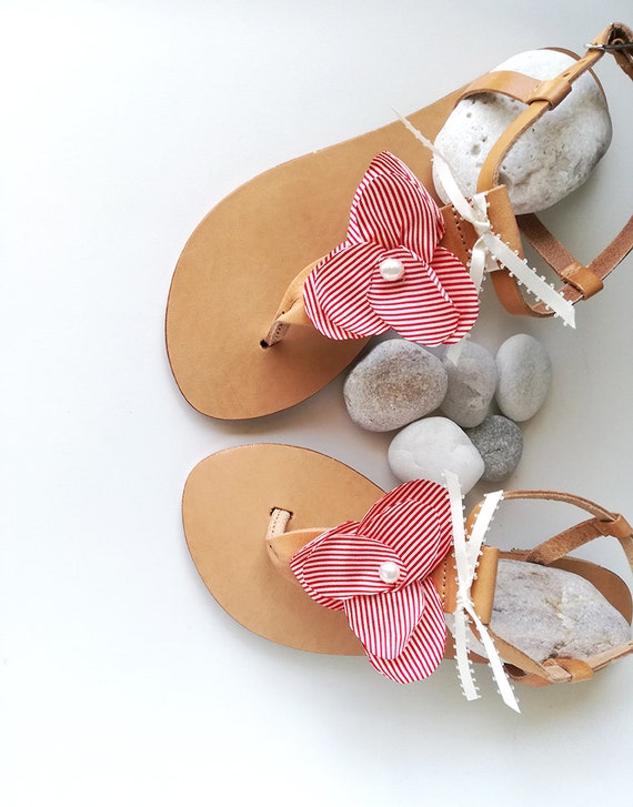 red sandals for wedding