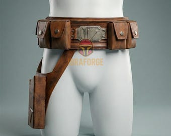 Death Watch Mandalorian Belt Holster Star Wars Cosplay Death Watch Leather Belt
