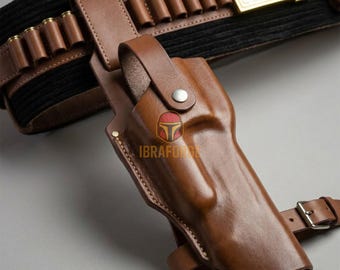 Cinturón con funda de Boba Fett, accesorio de cosplay de armadura mandaloriana