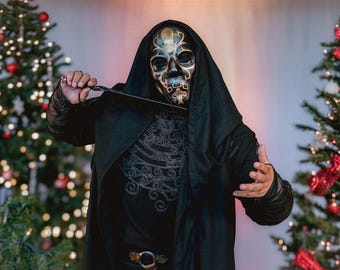 Death Eater Costume Dark Wizard Cosplay Outfit Lord Voldemort Followers