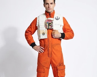Poe Dameron Suit and Vest Inspired by Star Wars for Cosplay