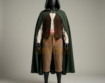 Frodo Baggins Cosplay Costume Ring Bearer Hobbit Outfit