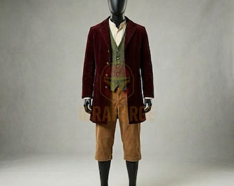Bilbo Baggins Cosplay Costume Hobbit Adventurer Outfit