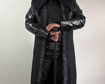 Lucius Malfoy Cosplay Costume Death Eater Wizard Outfit