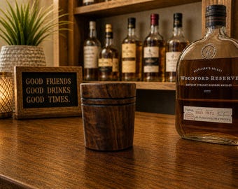 Hand-crafted walnut shot glass