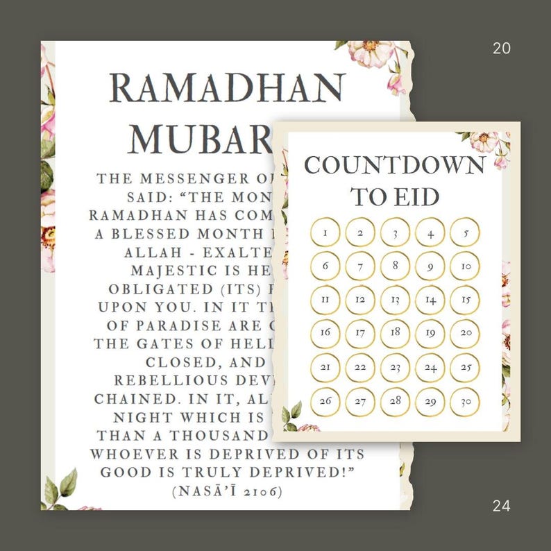 Ramadan Countdown Board Printable | Ramadan Activities for Kids ...