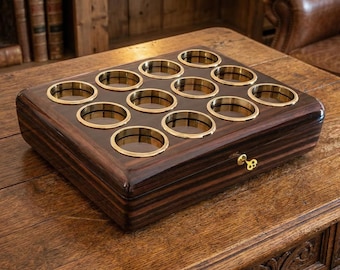 Mens Jewelry Box Large 12-Watch Organizer: Walnut Wood Watch Box Uhrenbox