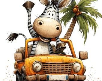 Clipart safaridieren: Jungle Zoo JPG's (digitale download - 20 JPG's)