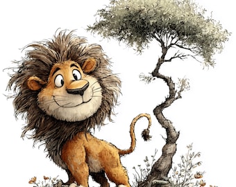 Safari Jungle Animals Clipart: Baby Zoo Animals, Nursery Decor (Digital Download)