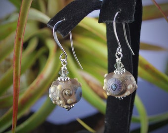 One of a kind lampwork earrings