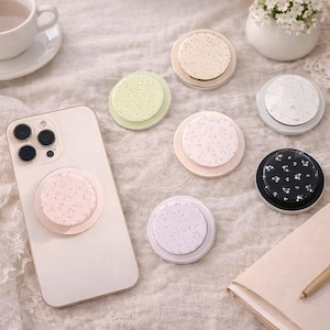 Universeller Blumen-Handyhalter, pastellfarbener Blumen-Pop-Socket, verstellbarer 360 Spin Phone Griff