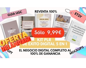 5-in-1 PLR-Kit (Spanisch) | Weiterverkaufsrechte | Sofort verkaufsfertiges digitales Business | Master-Weiterverkaufsrechte (MRR) | Canva-Digitalprodukte
