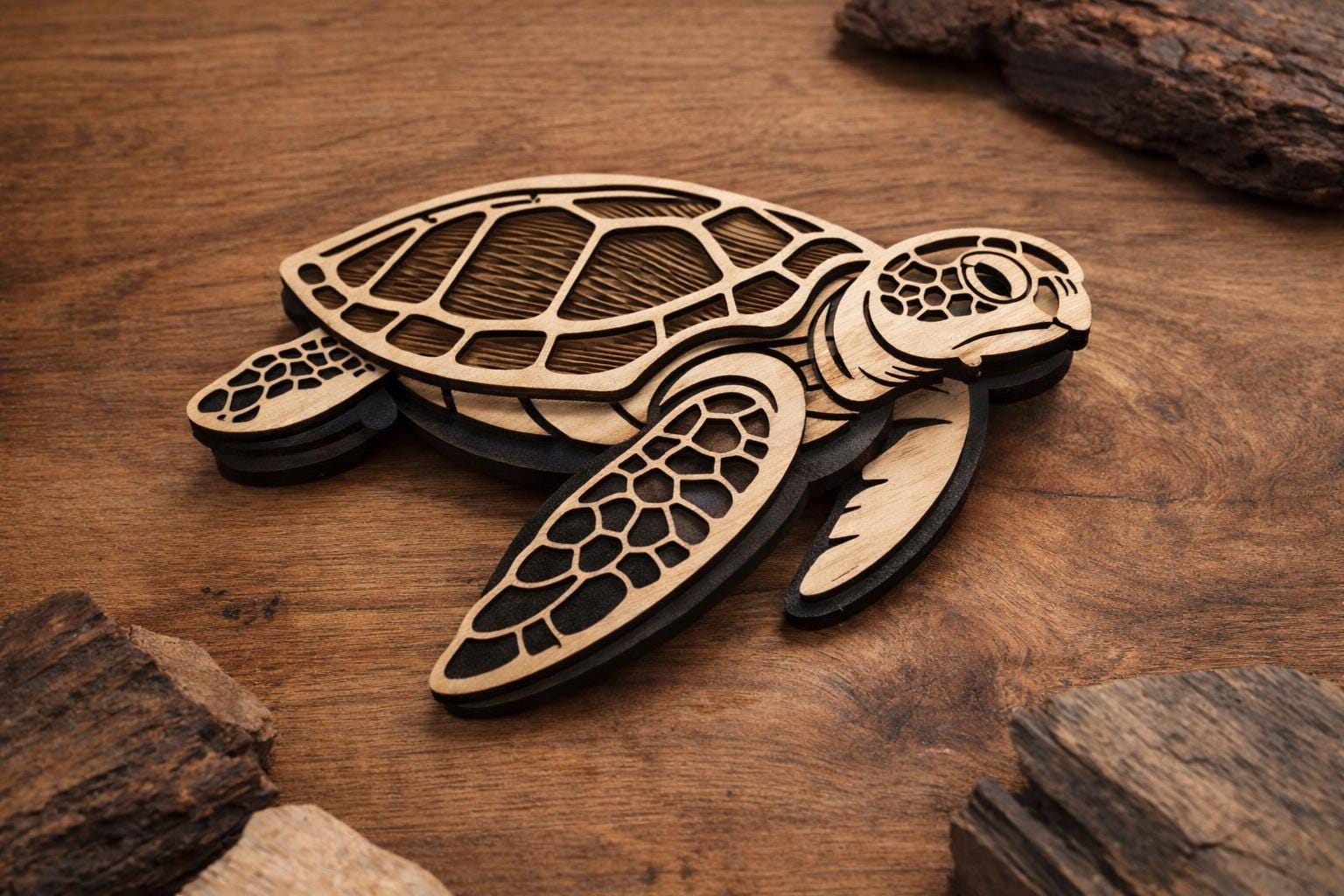 Layered Sea Turtle Laser Cut File – Wall Art PNG (digital Download) - Etsy