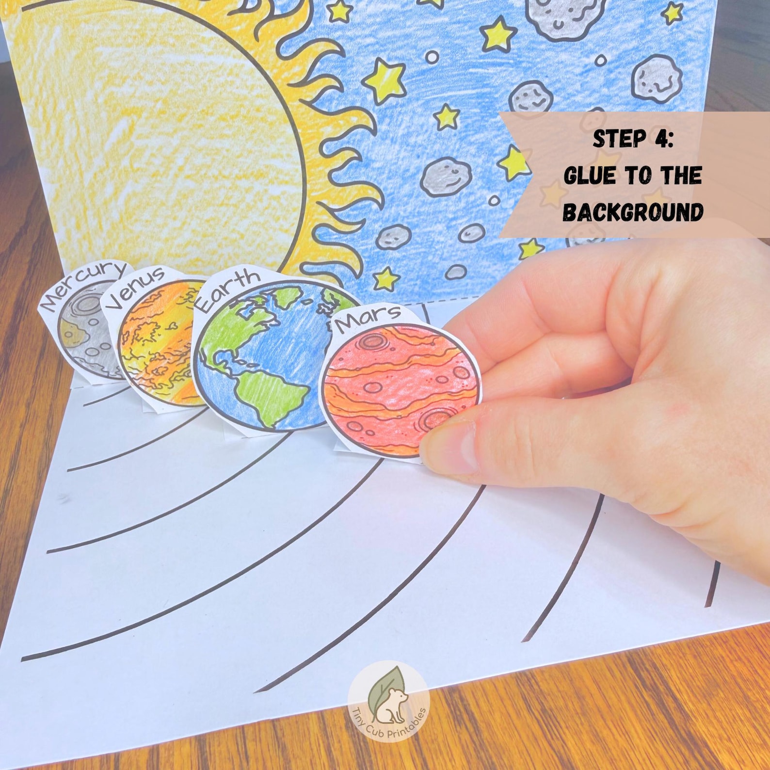 Solar System Pop up Craft for Kids | Cut and Paste Planets Printable ...