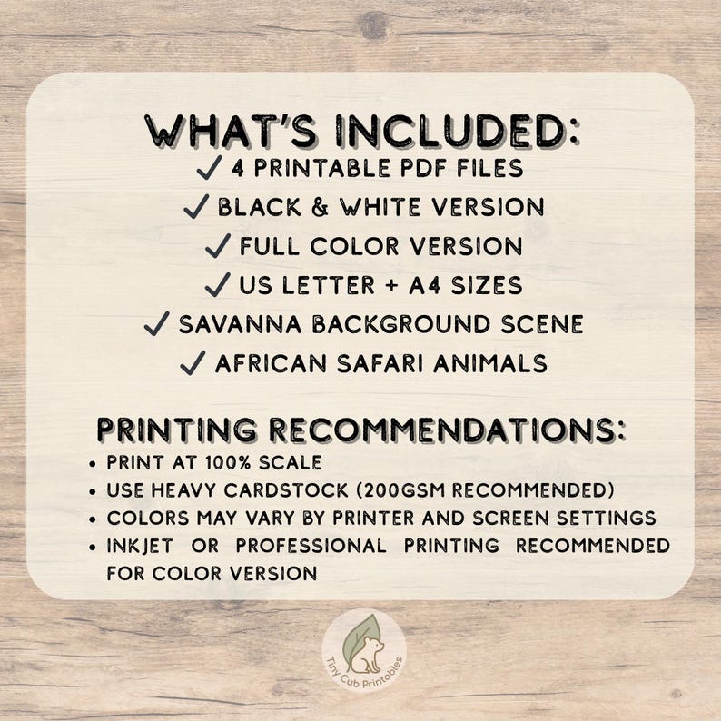 African Safari Pop Up Craft for Kids | Savanna Animal Diorama Printable | Cut and Paste Paper Craft Activity image 8