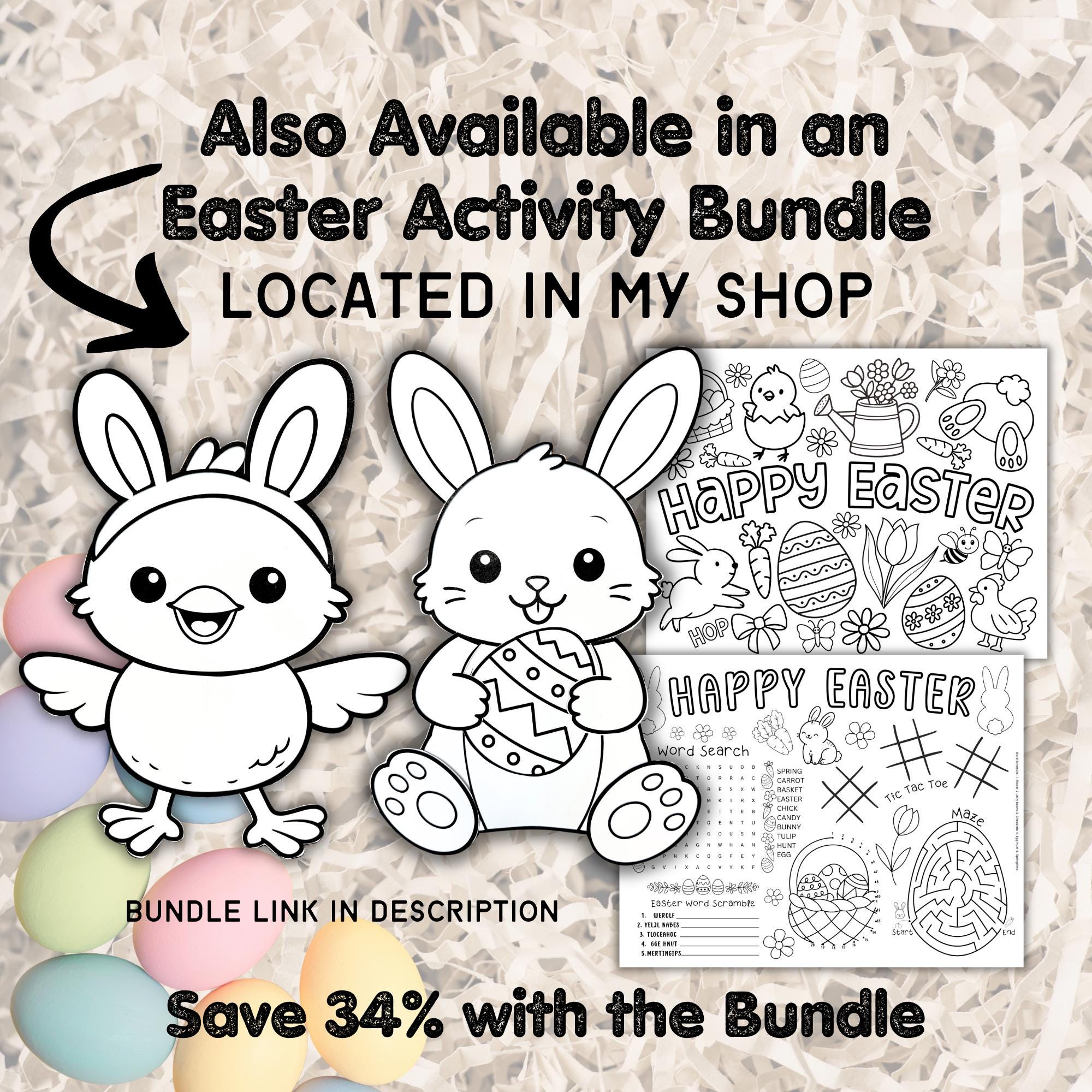 Easter Bunny Craft Printable | Build a Bunny Activity for Kids | Spring ...
