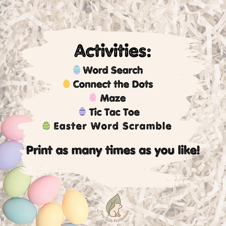 Easter Activity Sheet Printable | Kids Word Search, Maze & Games ...