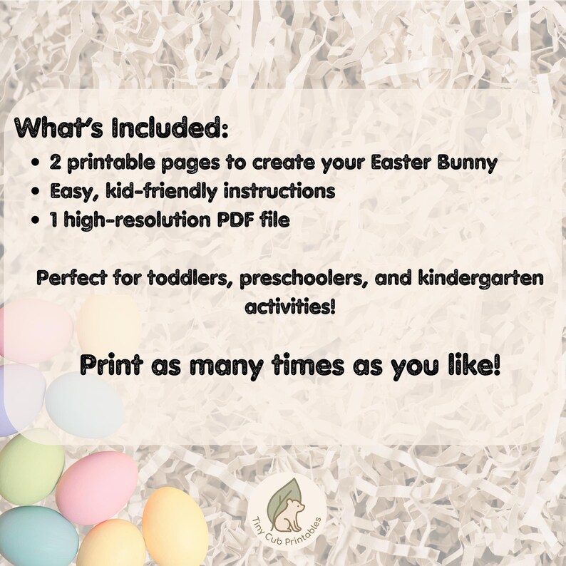 Easter Bunny Craft Printable | Build a Bunny Activity for Kids | Spring ...