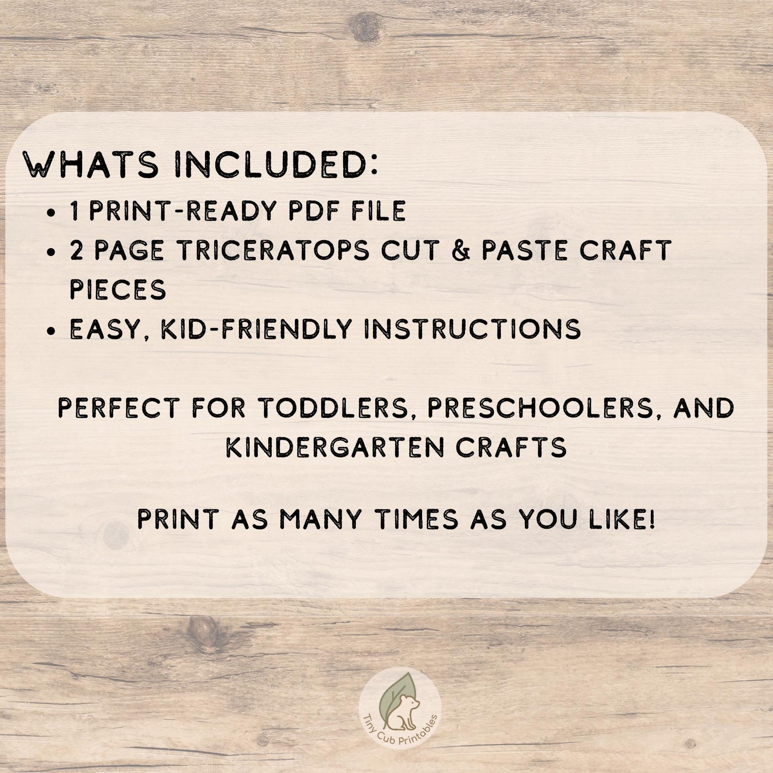 Triceratops Craft | Dinosaur Cut and Paste Activity (PDF Pattern) - Etsy