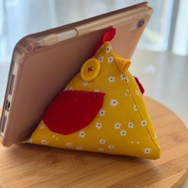 Chicken Cell Phone and Tablet Holder, Phone Stand, Phone Pillow. Book holder