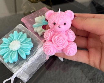 Teddy bear candle.