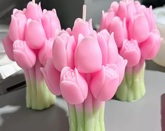 Ramo de tulipanes vela aromática.