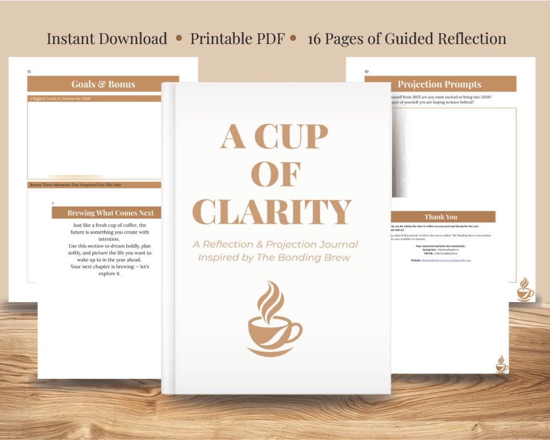 Printable New Year Reflection Journal | Goal Setting Workbook | Self ...