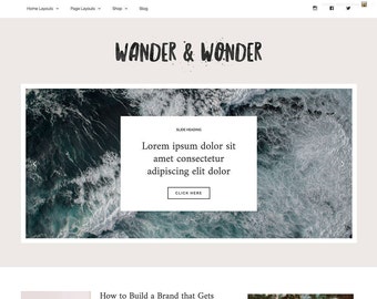 Wordpress Theme | Responsive Wordpress Theme | Wander & Wonder