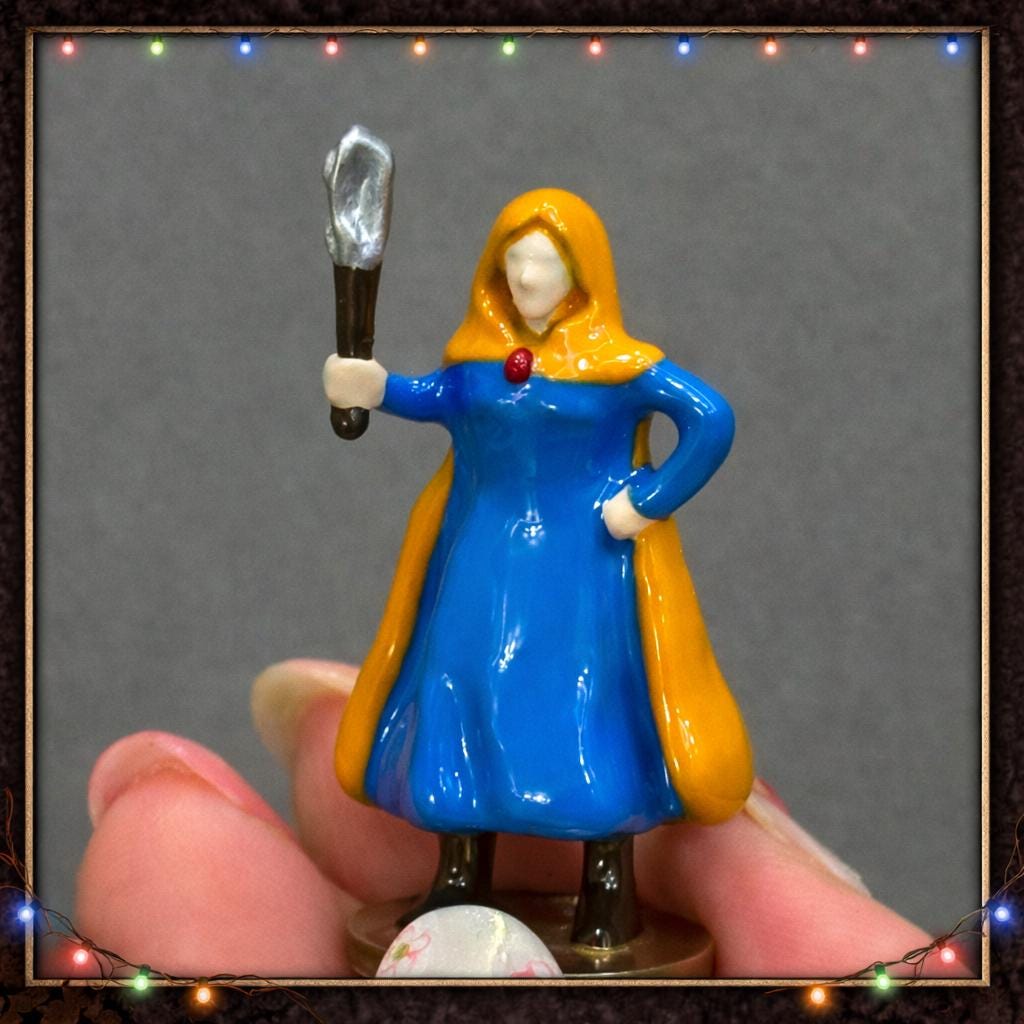 Holly the Heroic Necklace | Hand Painted Cold Enamel Pendant