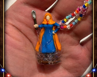 Pre-Order | Holly the Heroic Necklace | Hand Painted Cold Enamel | Imported Glass Beads