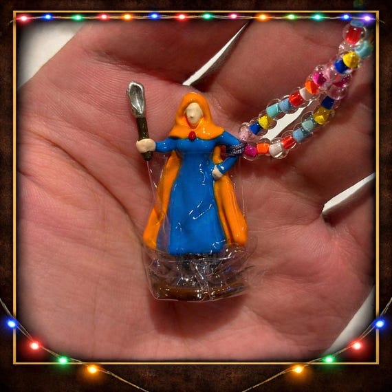 Holly the Heroic Necklace | Hand Painted Cold Enamel Pendant