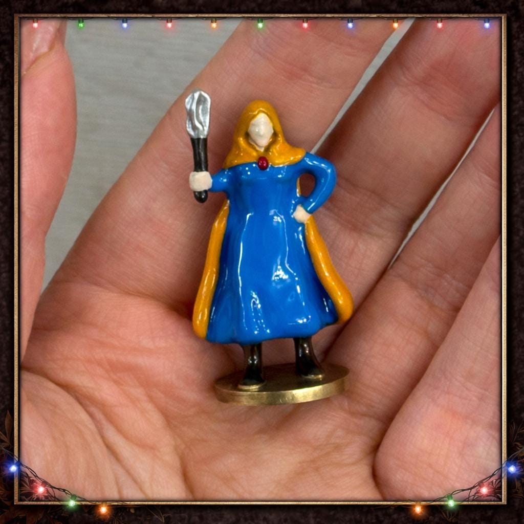 Holly the Heroic Necklace | Hand Painted Cold Enamel Pendant