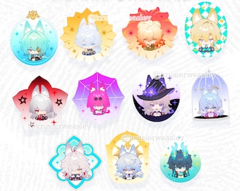 Honkai Star Rail Holofoil Stickers by @Krusierweasley