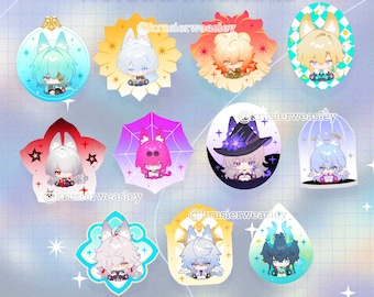 Honkai Star Rail Holofoil Stickers by @Krusierweasley