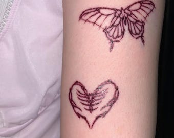 Kawaii Temporary Tattoo Sticker Set | Cute Aesthetic Body Art | Coquette Bow Stars Cats | Y2K Party Gift | Hand-drawn by @ootatoo_studio