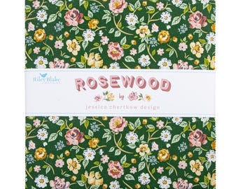 Rosewood by Jessica Chertkow for Riley Blake 10 inch Stacker Cotton Quilt Fabric Pre-cuts