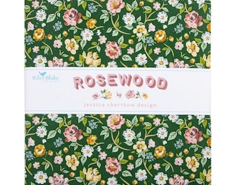Tela precortada de algodón Rosewood de Jessica Chertkow para Riley Blake, de 5 pulgadas.
