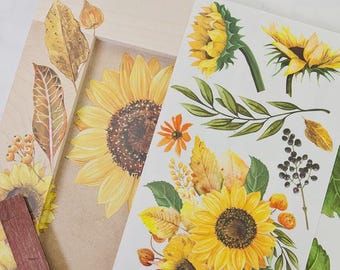 Redesign with Prima Transfers Sunflower Afternoon 6"x12"