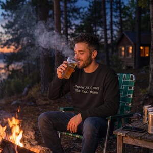 Moletom Smoke Follows the Real Ones | Estampa com texto, preto