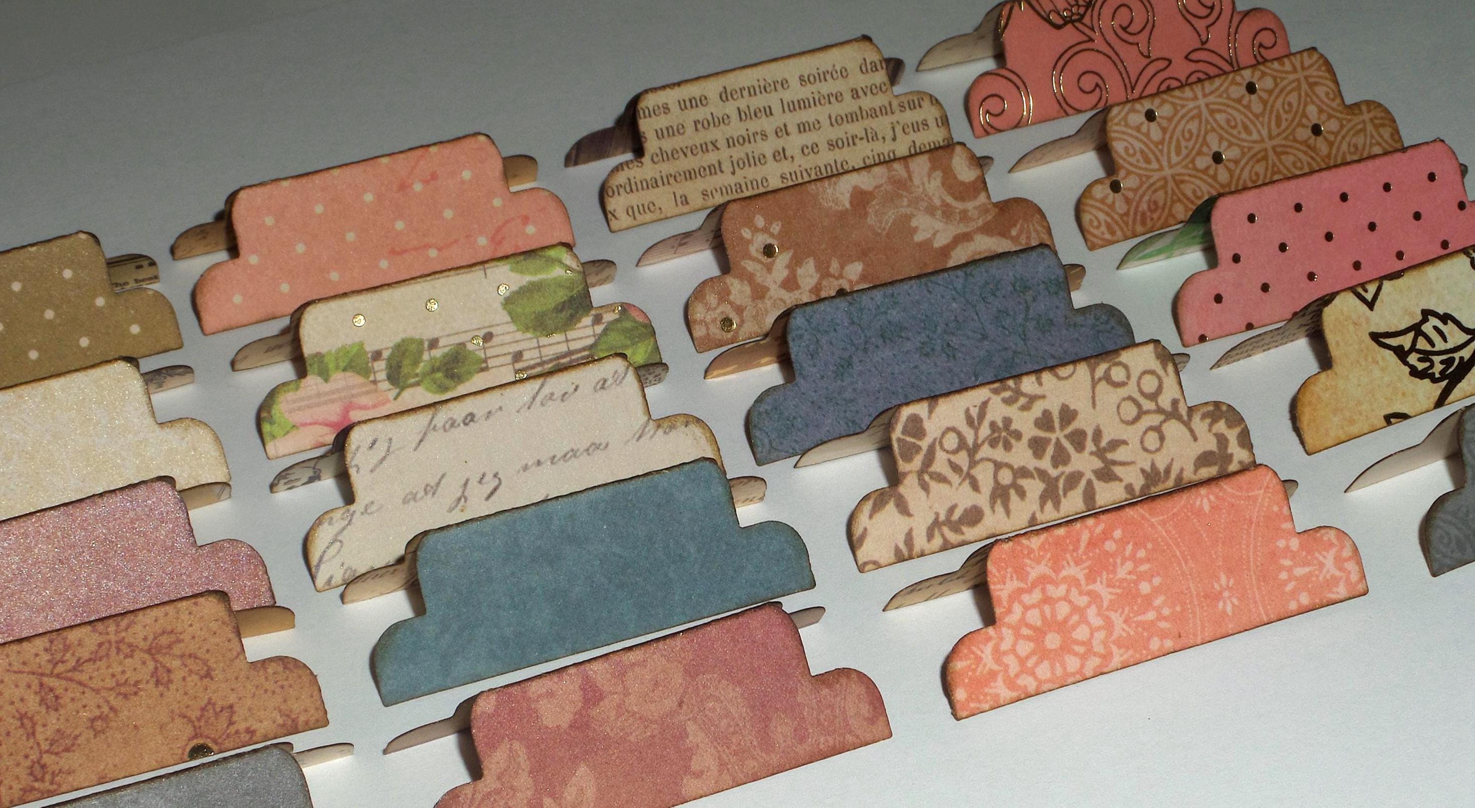 20 Vintage Inspired Divider/file Tabs, Small, Large or Whale Tail Style ...