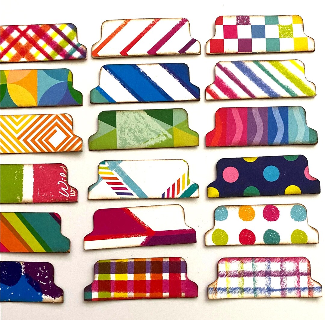 Bright File Divider Labels 24 Bright and Colorful Distressed Divider/file Tabs - Etsy