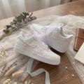 Pearl Bridal Wedding Sneakers Custom Shoes for Bride, Comfortable Wedding Shoes Personalized with Wedding Date & Name product logo
