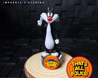 Sylvester Cat Fanart Figure 13cm – Sylvester the Cat Figure Sculpture Cartoons