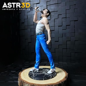 Figure Freddie Mercury Resin - Estatue Resin Rock, Estatue Queen, Queen Figure, Freddie Mercury