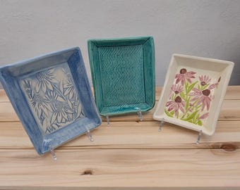 Handmade ceramic soap / trinket dish