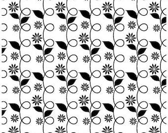 Curly Flowers large - laser engraved texture sheet pattern for rolling mill and metal clay