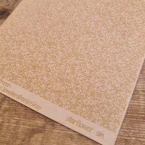 Starflower 1 small - laser engraved texture sheet pattern for rolling mill