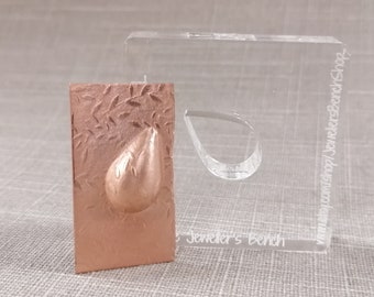 20mm teardrop silhouette press die for jewellery making - hydraulic press die - metal forming