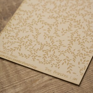 Boomtakken 1 klein - lasergegraveerd structuurplaatpatroon voor walserij